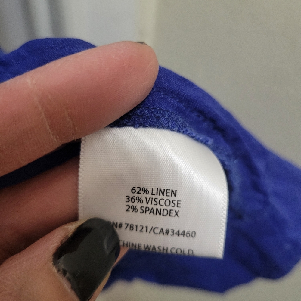 Eileen‎ Fisher linen-blend shirt dress.EUC. Cottagecore Coastal Summer - Picture 8 of 11